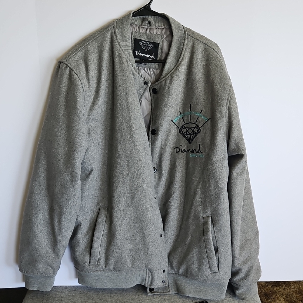 Diamond Supply Co. Gray Bomber Jacket